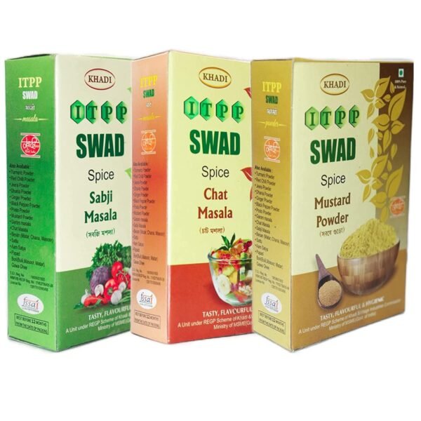 ITPP SWAD Pure Sabji Masala 50G,Chat Masala 50G, Mustard Powder 50G (Pack Of 3)