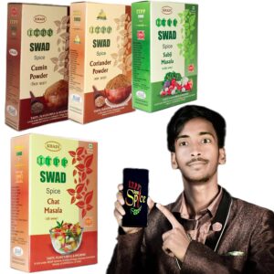 ITPP SWAD Pure Coriander 100G,Cumin 100G Powder,Chat 50G,Sabji 50G Masala Combo Packs